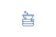 Dishes line icon concept. Dishes