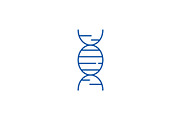 Dna line icon concept. Dna flat