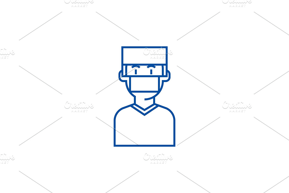 Doctor,surgery line icon concept in Illustrations - product preview 8