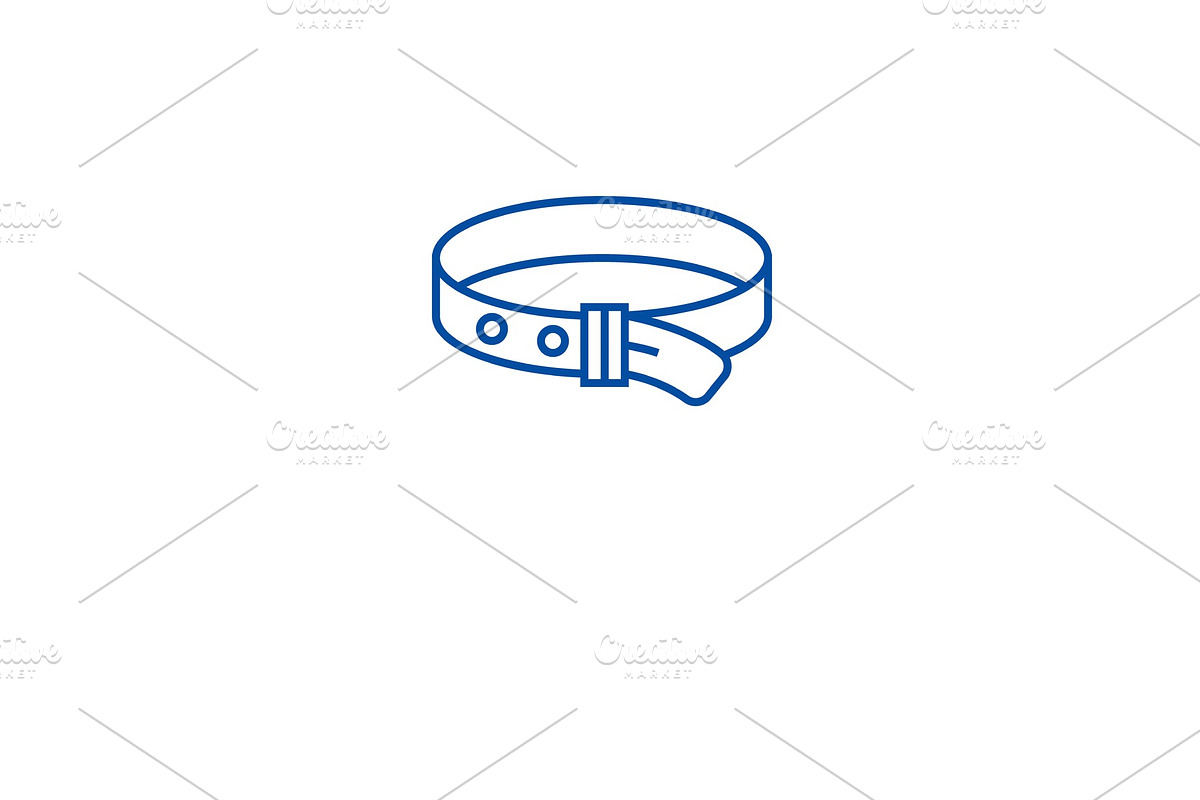 Dog collar line icon concept. Dog in Illustrations - product preview 8
