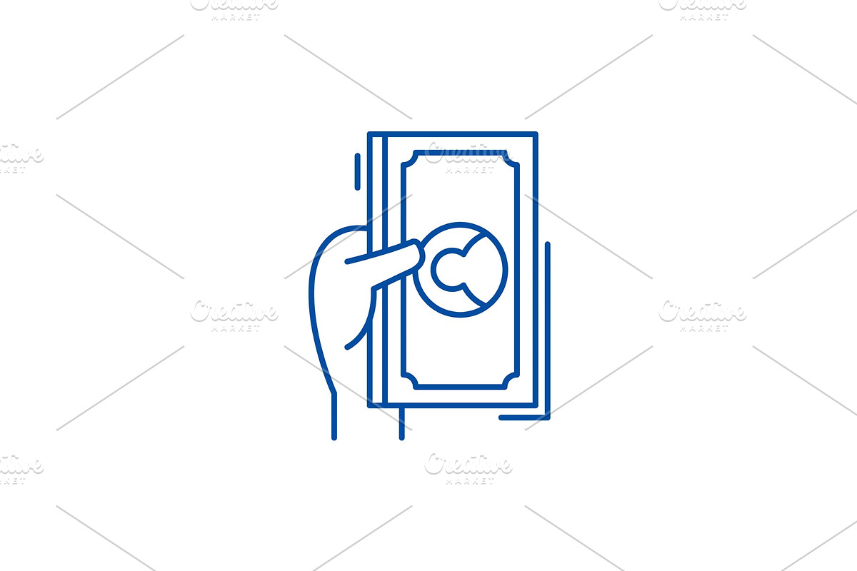 Dollars and cents line icon concept in Illustrations - product preview 8