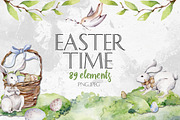 Watercolor collection Easter Time