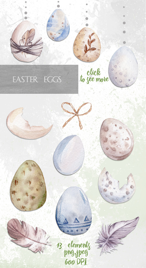 Watercolor collection Easter Time in Illustrations - product preview 2