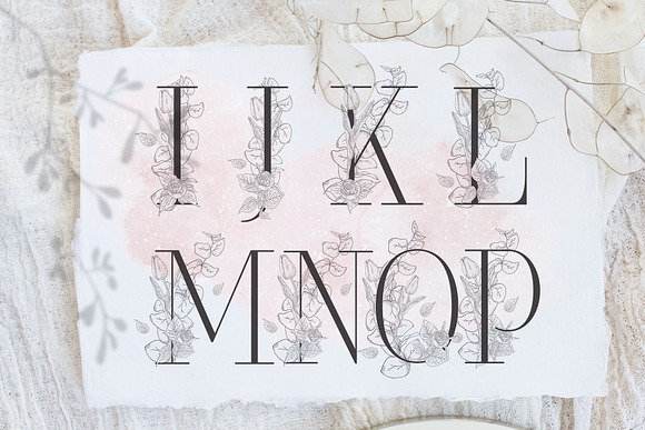 Spring Vibes ~ Floral Alphabet in Graphics - product preview 5