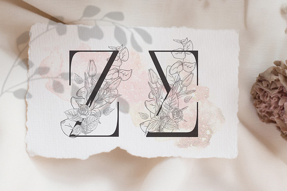 Spring Vibes ~ Floral Alphabet in Graphics - product preview 8