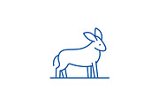 Donkey line icon concept. Donkey