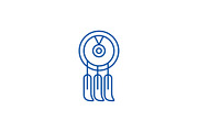 Dreamcatcher line icon concept
