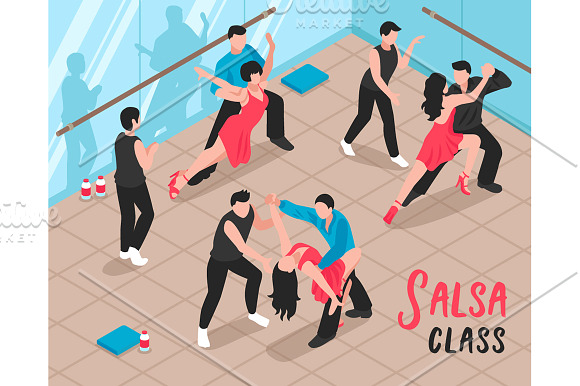 Dance Isometric Set in Illustrations - product preview 1