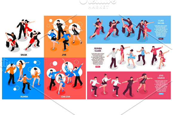 Dance Isometric Set in Illustrations - product preview 2