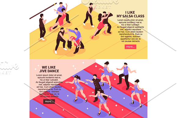 Dance Isometric Set in Illustrations - product preview 3