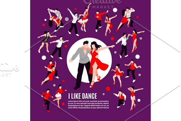 Dance Isometric Set in Illustrations - product preview 4