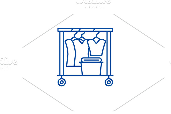 Dresser line icon concept. Dresser