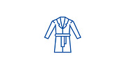 Dressing gown line icon concept