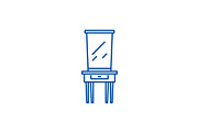 Dressing table line icon concept