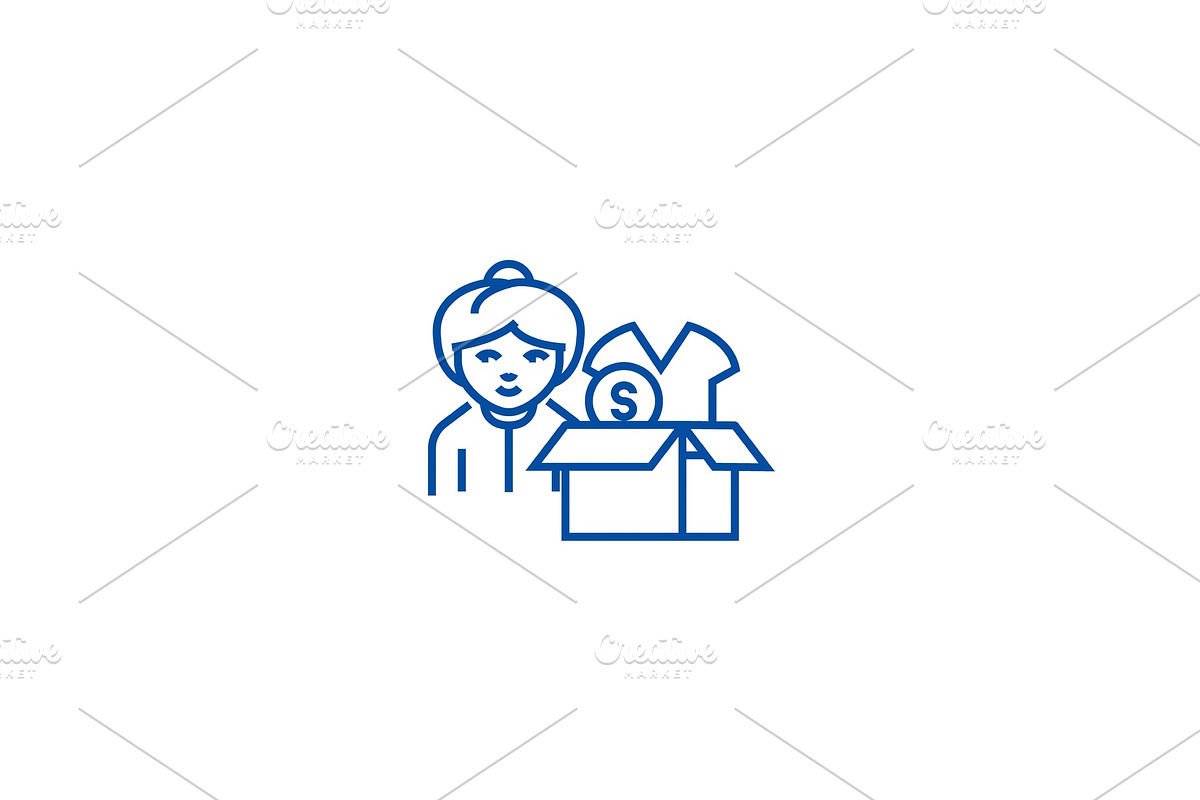 Drop shipping concept line icon in Illustrations - product preview 8