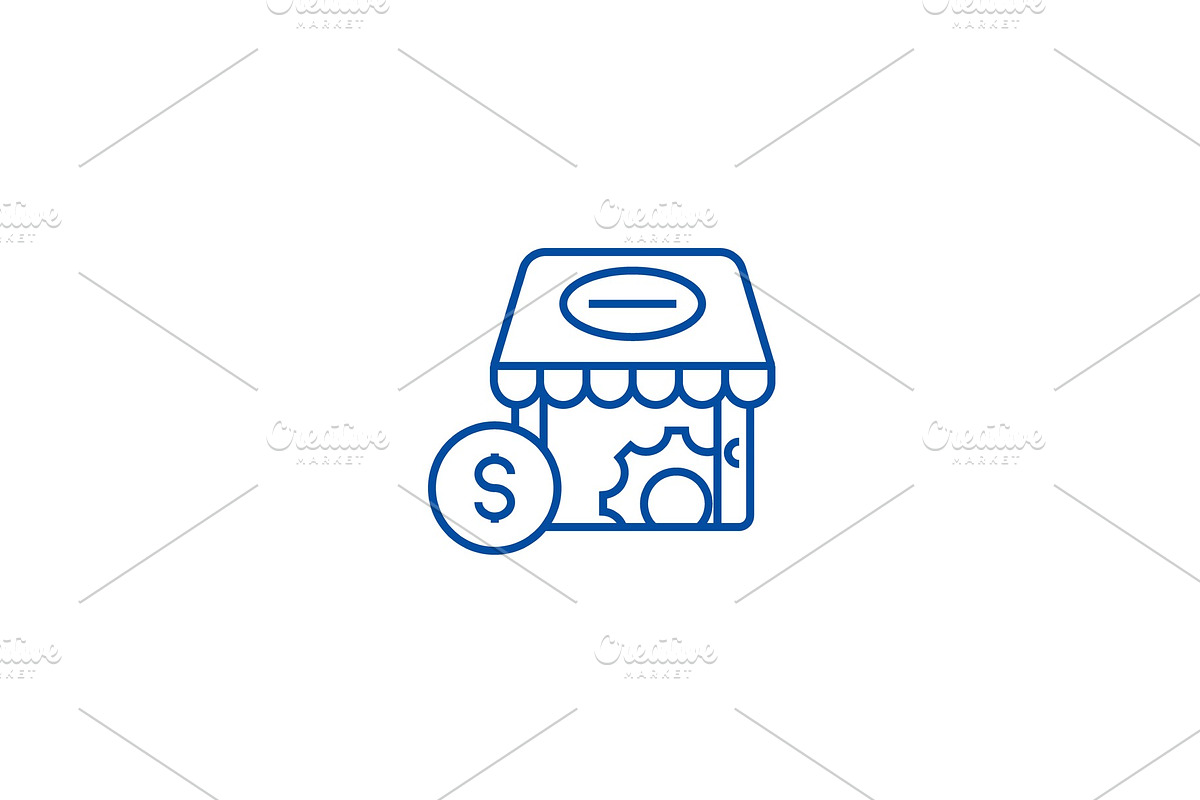 E commerce marketing line icon in Illustrations - product preview 8