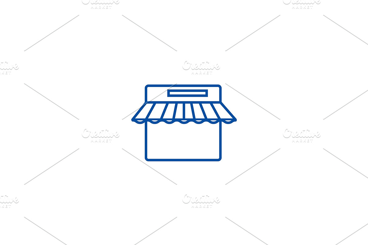E commerce,internet shop line icon in Illustrations - product preview 8