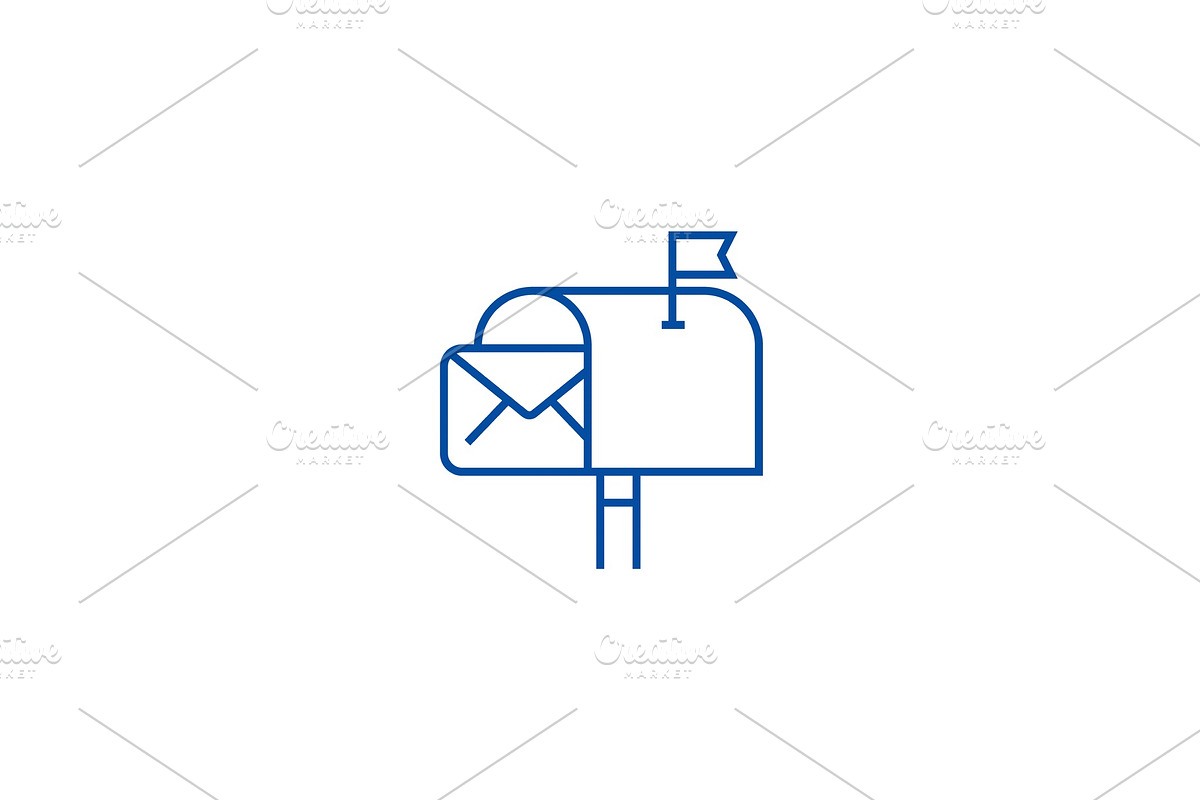 E mail marketing line icon concept in Illustrations - product preview 8