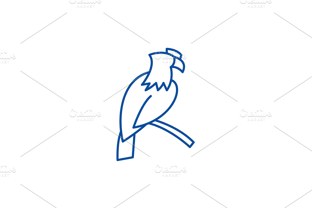 Eagle line icon concept. Eagle flat in Illustrations - product preview 8