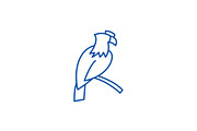 Eagle line icon concept. Eagle flat