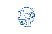 Ear, nose, and throat,ent line icon