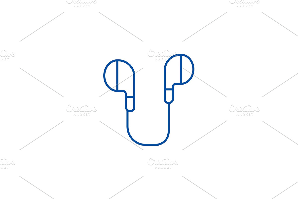 Earphones line icon concept in Objects - product preview 8