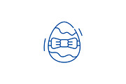 Easter egg line icon concept. Easter