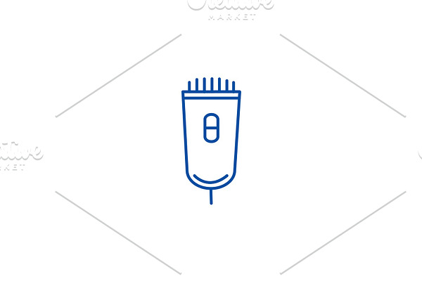 Electric lazor line icon concept