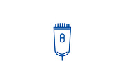 Electric lazor line icon concept