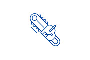Electric saw line icon concept