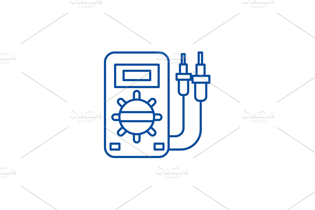 Electrical car service line icon in Illustrations - product preview 8