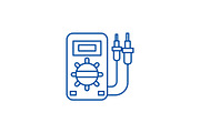 Electrical car service line icon