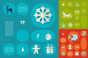 9 Christmas flat infographics