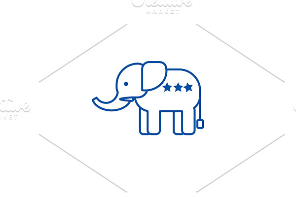 Elephant usa,republican party line