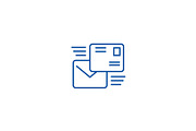 Email mailing line icon concept