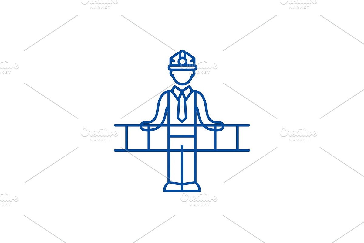 Engineering solution line icon in Illustrations - product preview 8