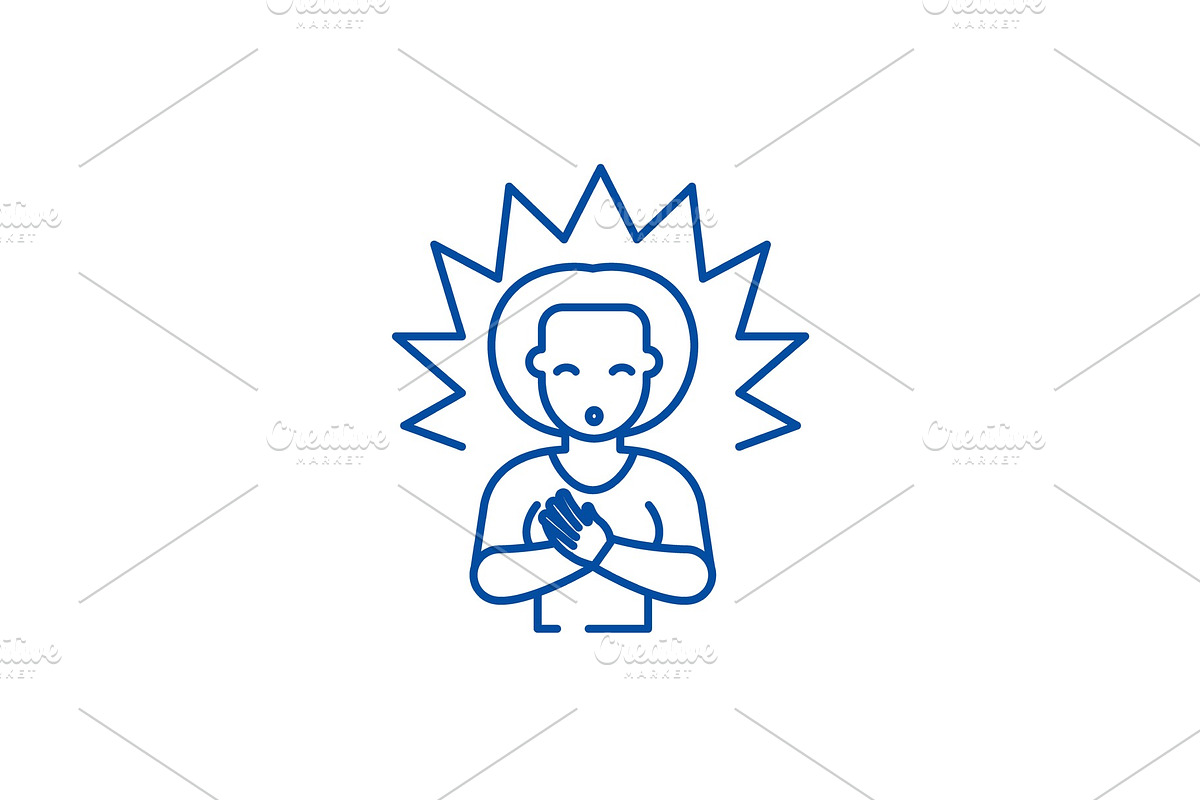 Enlightenment line icon concept in Illustrations - product preview 8