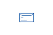 Envelope illustration line icon