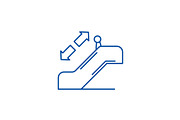 Escalator line icon concept