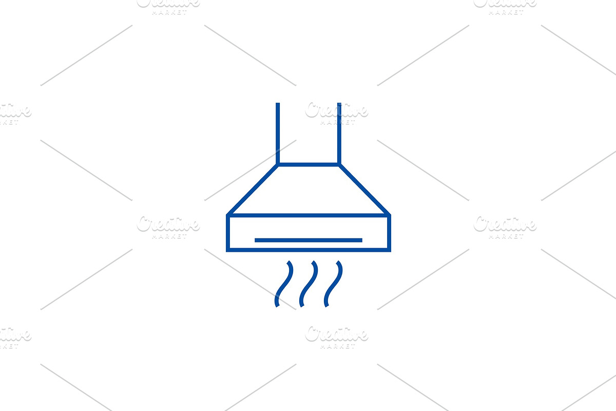 Extractor,cooker hood line icon in Objects - product preview 8