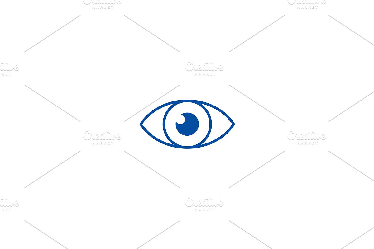 Eye sign line icon concept. Eye sign in Illustrations - product preview 8