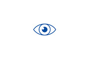 Eye sign line icon concept. Eye sign