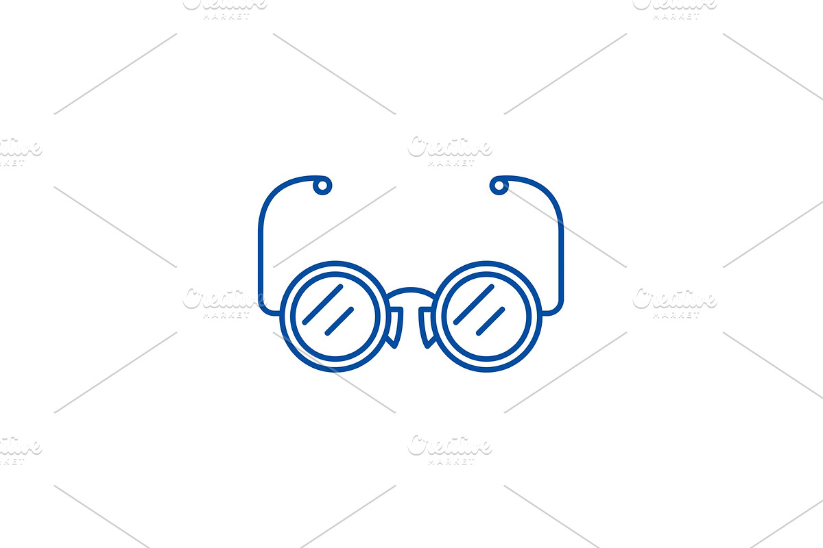Eyeglasses line icon concept in Illustrations - product preview 8
