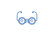 Eyeglasses line icon concept
