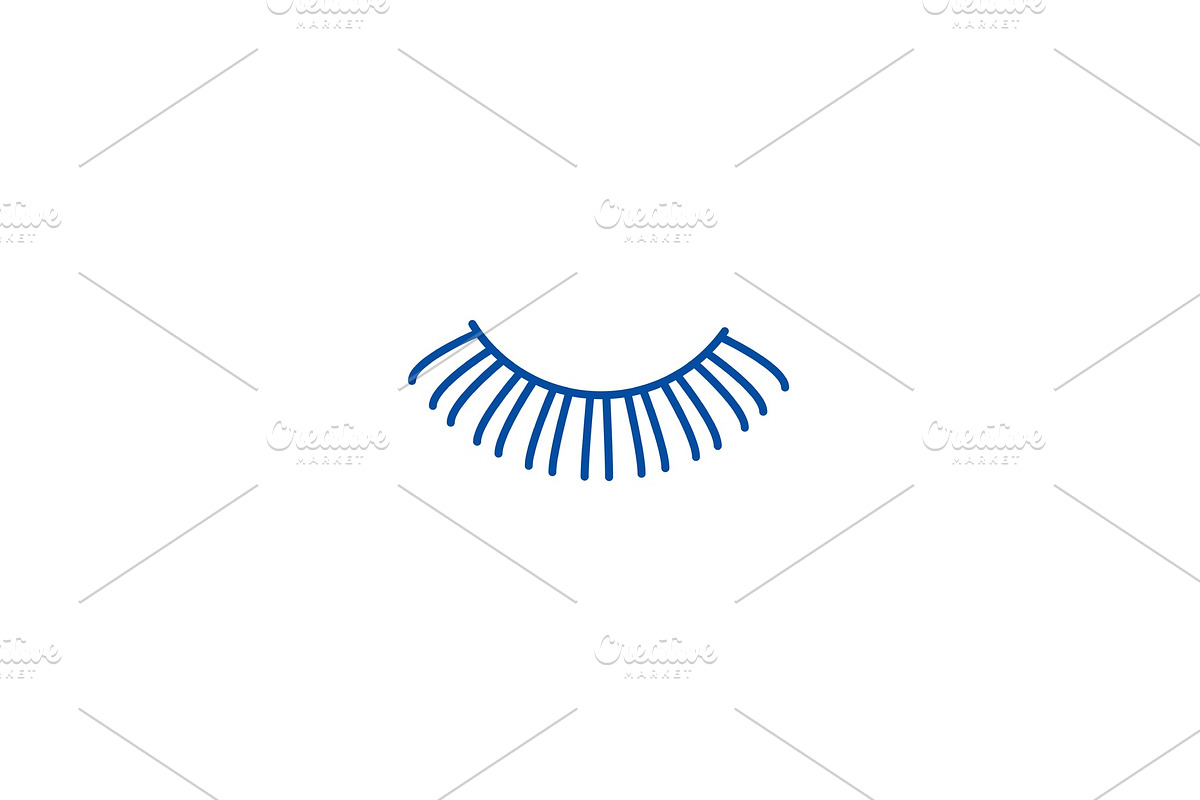 Eyelashes line icon concept in Illustrations - product preview 8