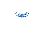 Eyelashes line icon concept