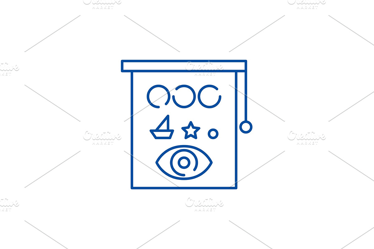 Eyesight check line icon concept in Illustrations - product preview 8