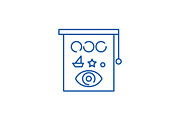 Eyesight check line icon concept