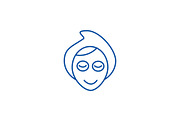 Face, spa, mask line icon concept