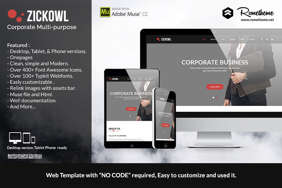 Zickowl - Corporate Muse Template in Website Templates - product preview 8